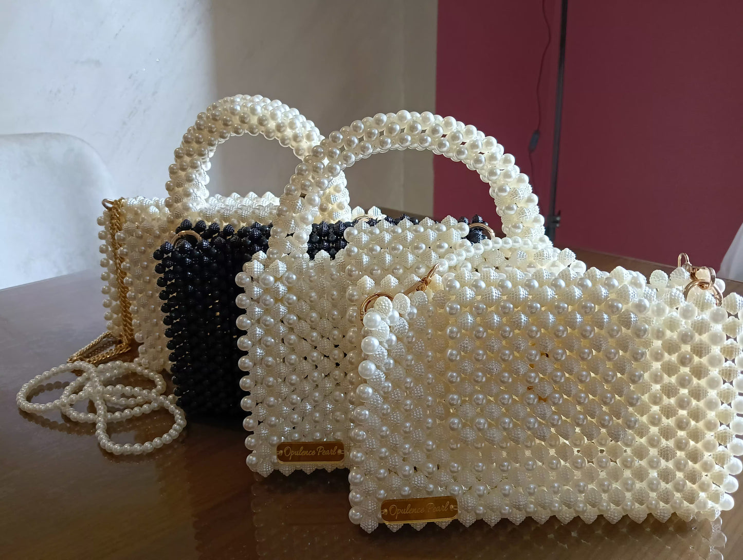 Berry and Pearl bag