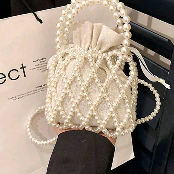 White pearl bag