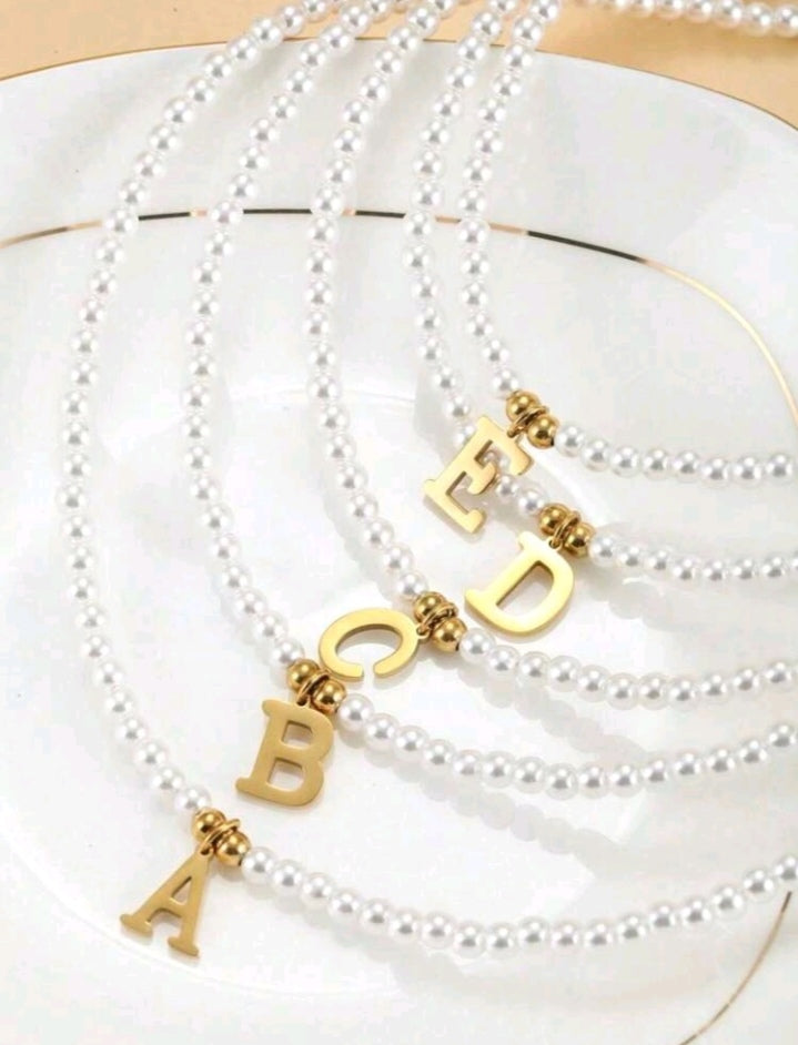 Letters Initial Pendant Necklace